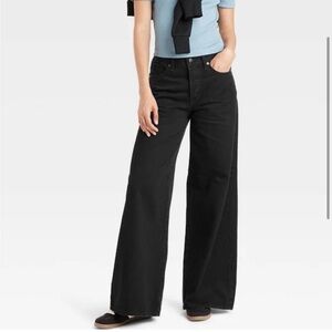Universal Thread Women's Mid-Rise Super Wide Leg
Jeans Black